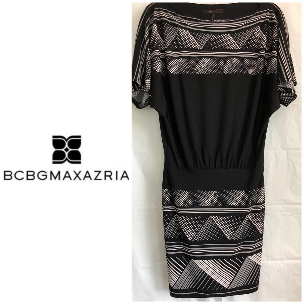 BCBGMaxAzria off Shoulder dress w/ fitted skirt